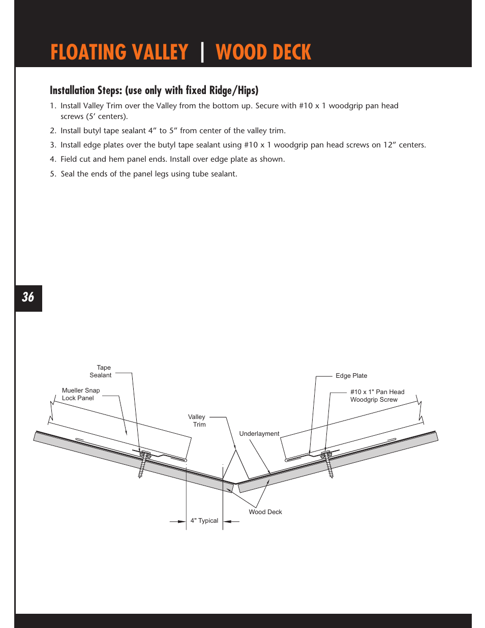Floating valley | wood deck | Mueller Snap Lock (MSL) User Manual | Page 36 / 44