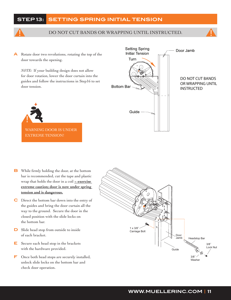 Mueller Roll-Up Door C250 User Manual | Page 11 / 16