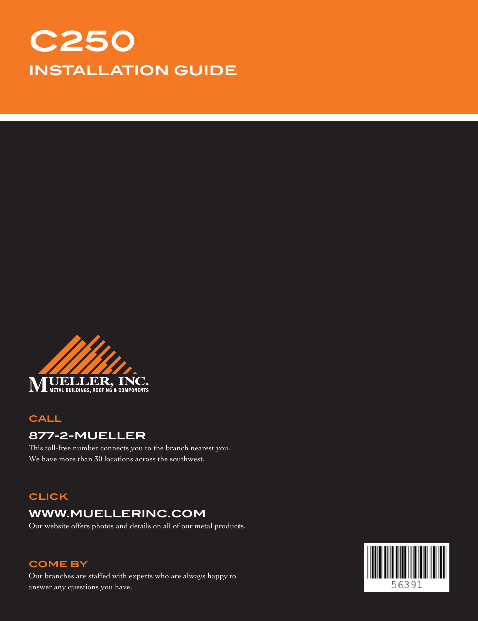 C250, Installation guide | Mueller Roll-Up Door C250 User Manual | Page 16 / 16