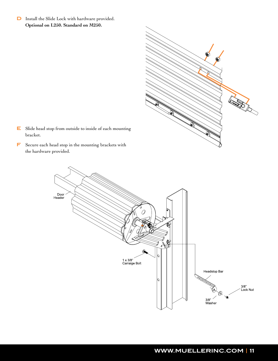 Mueller Roll-Up Door L250 User Manual | Page 11 / 16