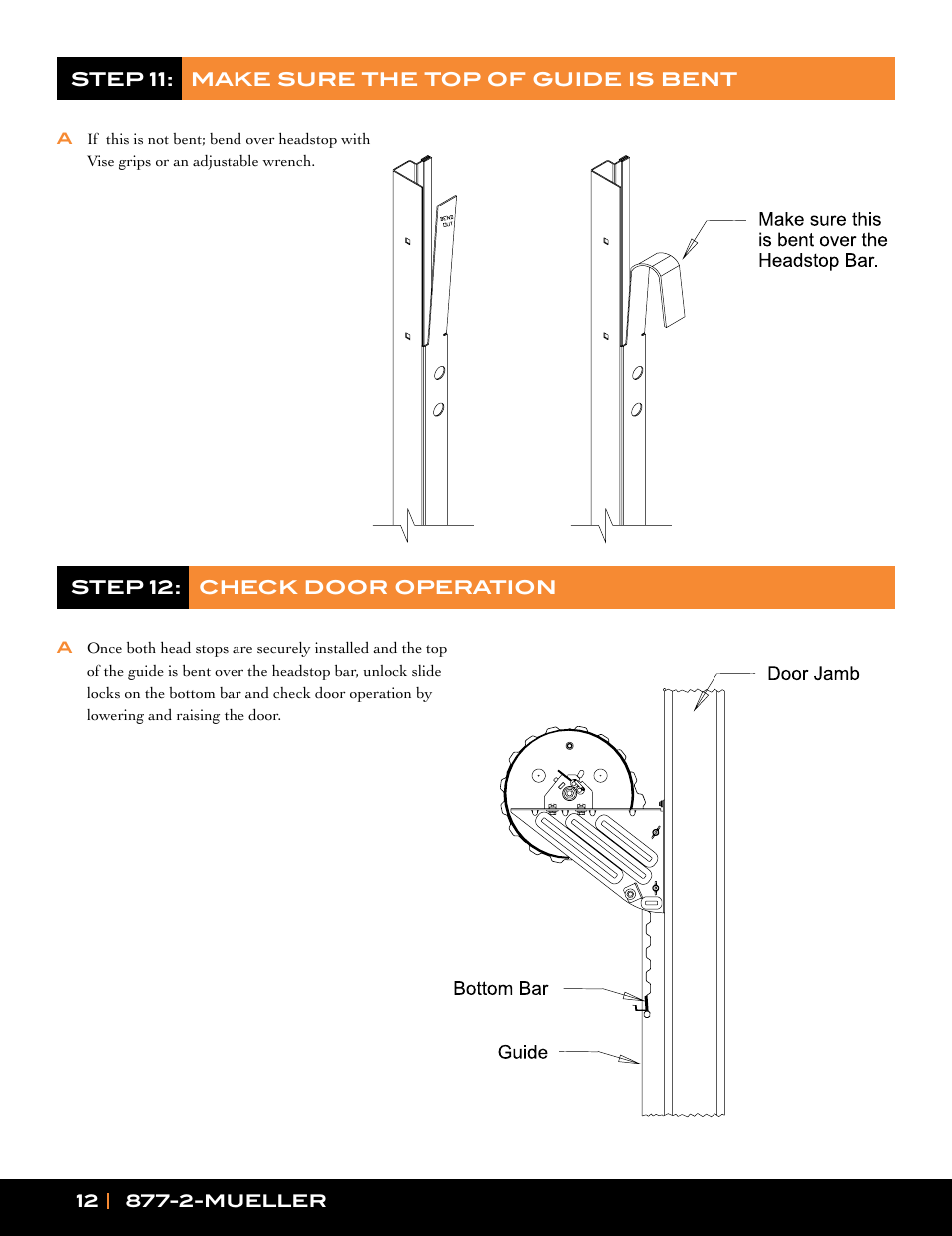 Mueller Roll-Up Door L250 User Manual | Page 12 / 16