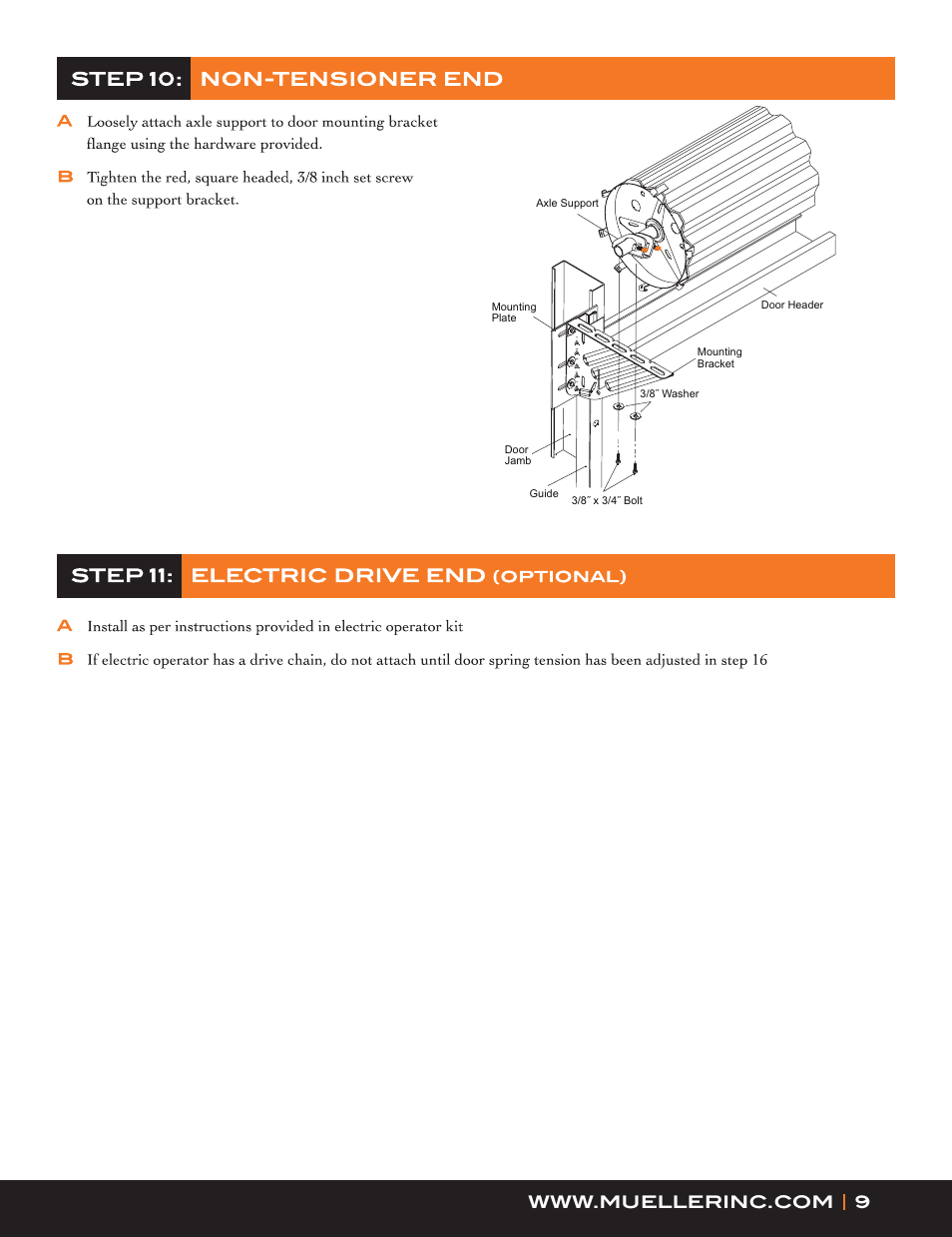 Mueller Roll-Up Door W300 User Manual | Page 9 / 16