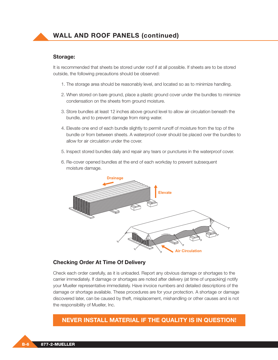 Wall and roof panels (continued) | Mueller Pre-Fab User Manual | Page 18 / 112
