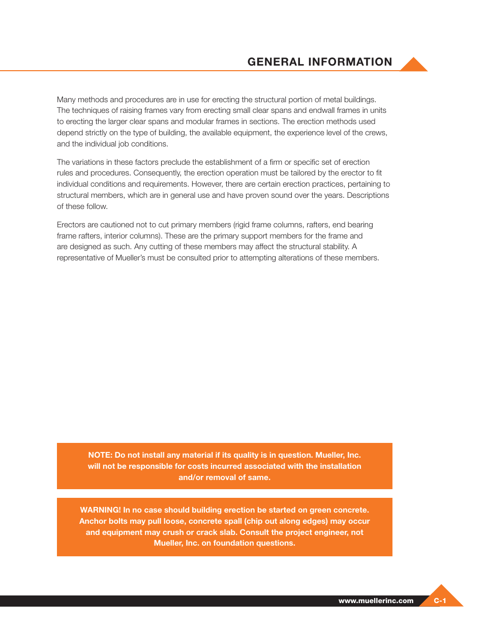 General information | Mueller Pre-Fab User Manual | Page 21 / 112