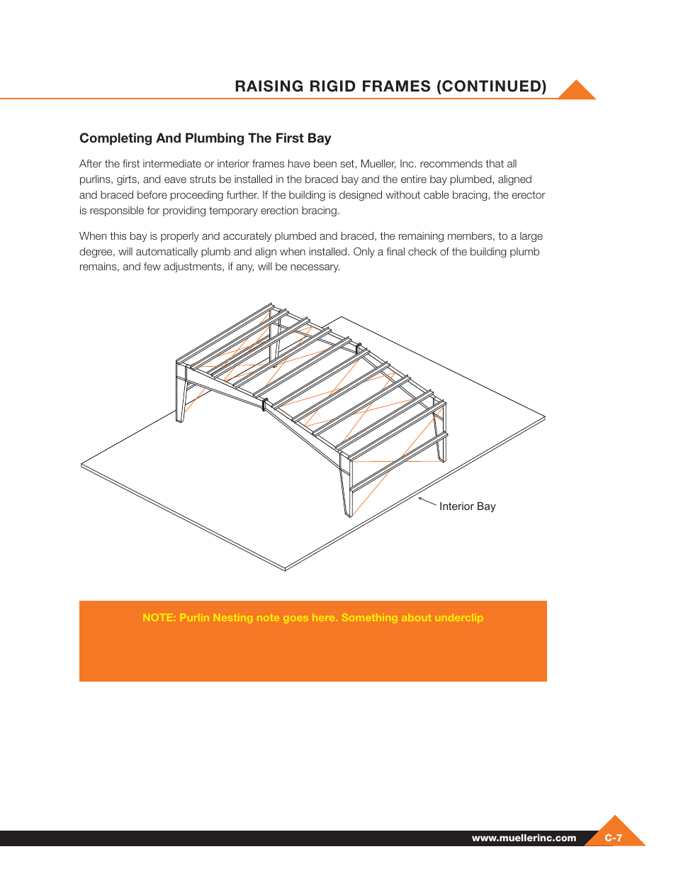 Raising rigid frames (continued) | Mueller Pre-Fab User Manual | Page 27 / 112