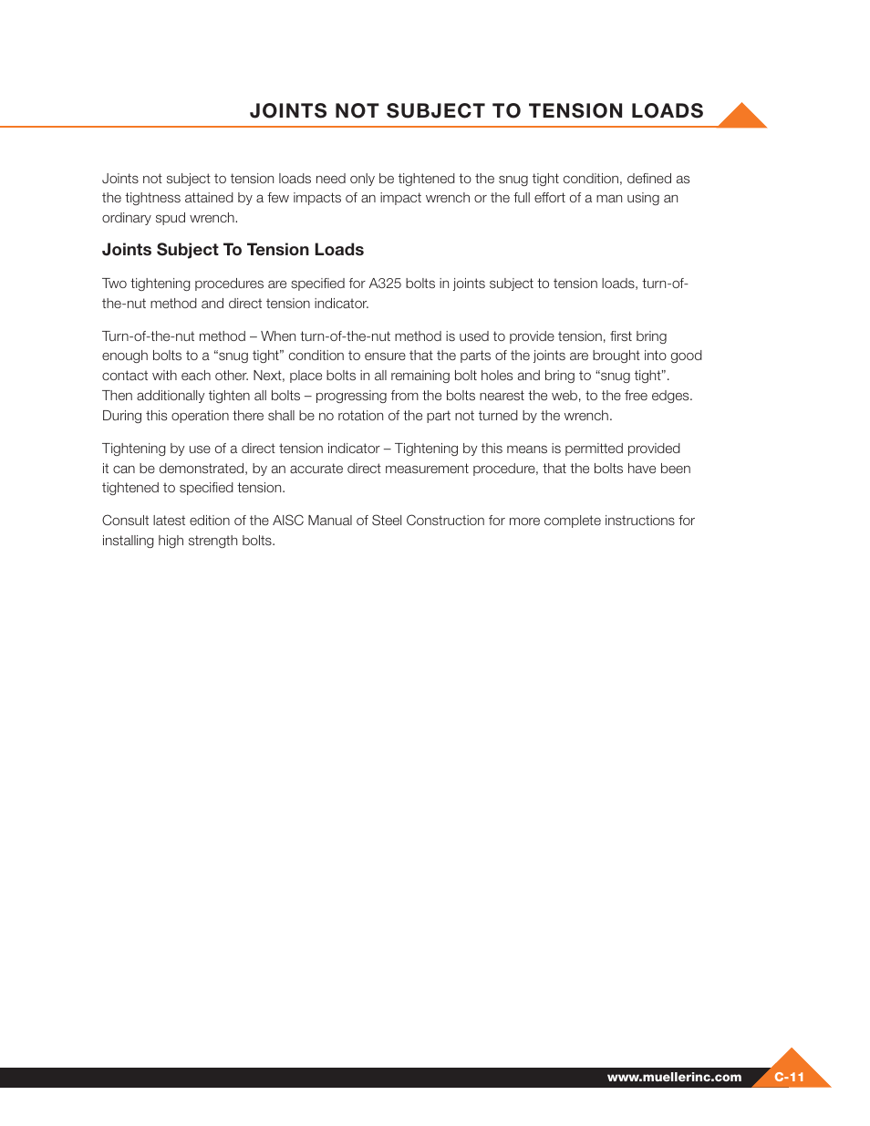 Joints not subject to tension loads | Mueller Pre-Fab User Manual | Page 31 / 112