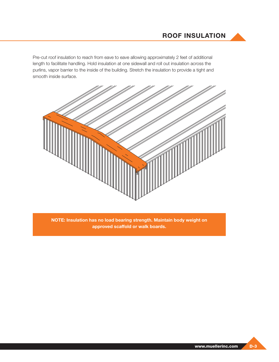 Roof insulation | Mueller Pre-Fab User Manual | Page 41 / 112