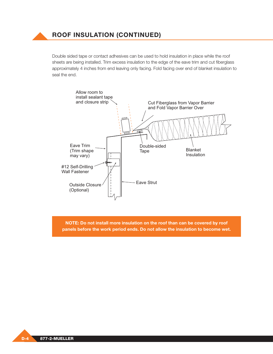 Roof insulation (continued) | Mueller Pre-Fab User Manual | Page 42 / 112