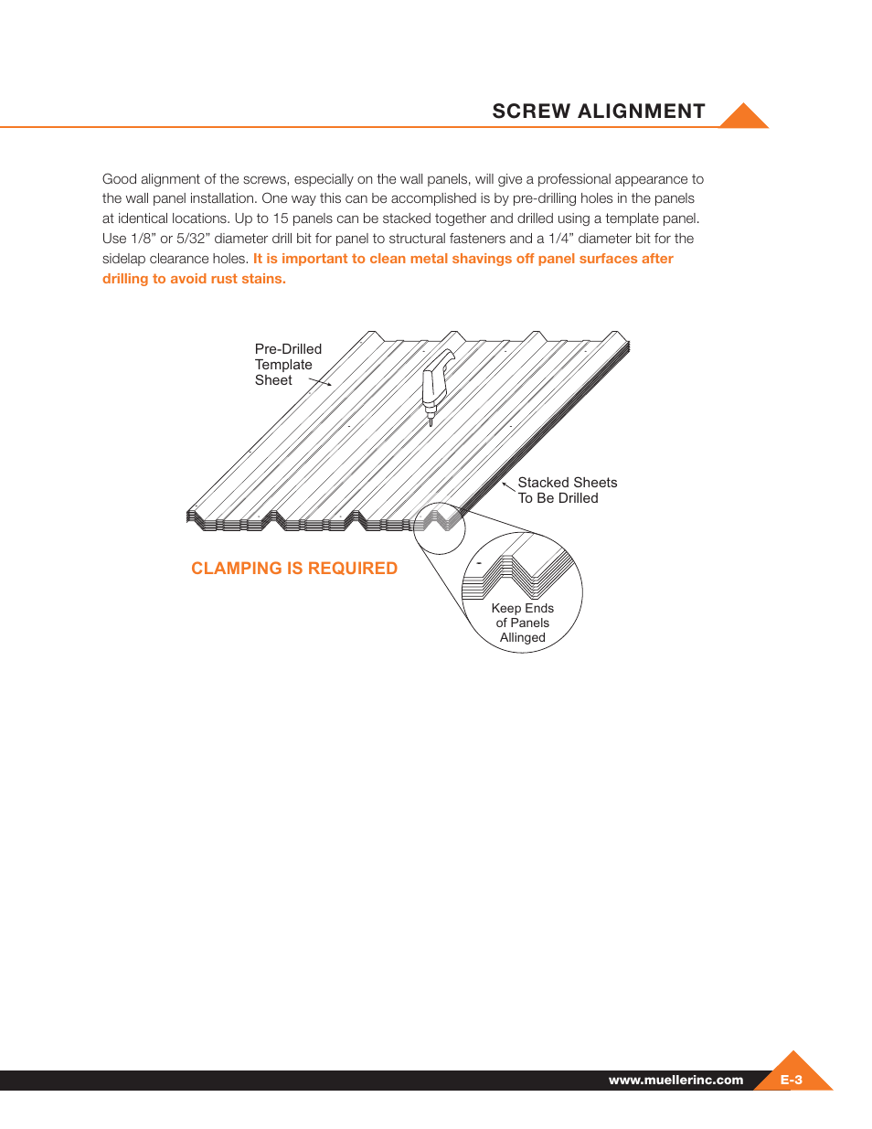 Screw alignment | Mueller Pre-Fab User Manual | Page 49 / 112