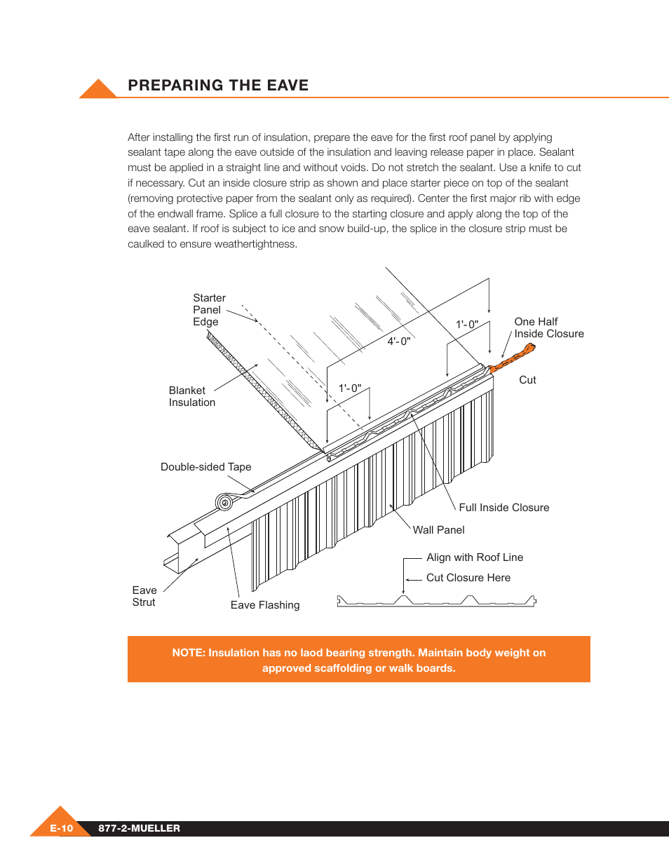 Preparing the eave | Mueller Pre-Fab User Manual | Page 56 / 112