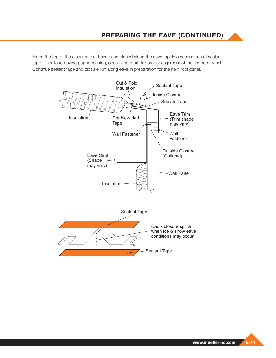 Preparing the eave (continued) | Mueller Pre-Fab User Manual | Page 57 / 112