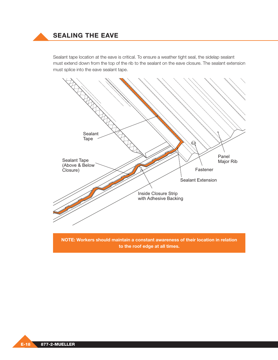 Sealing the eave | Mueller Pre-Fab User Manual | Page 64 / 112