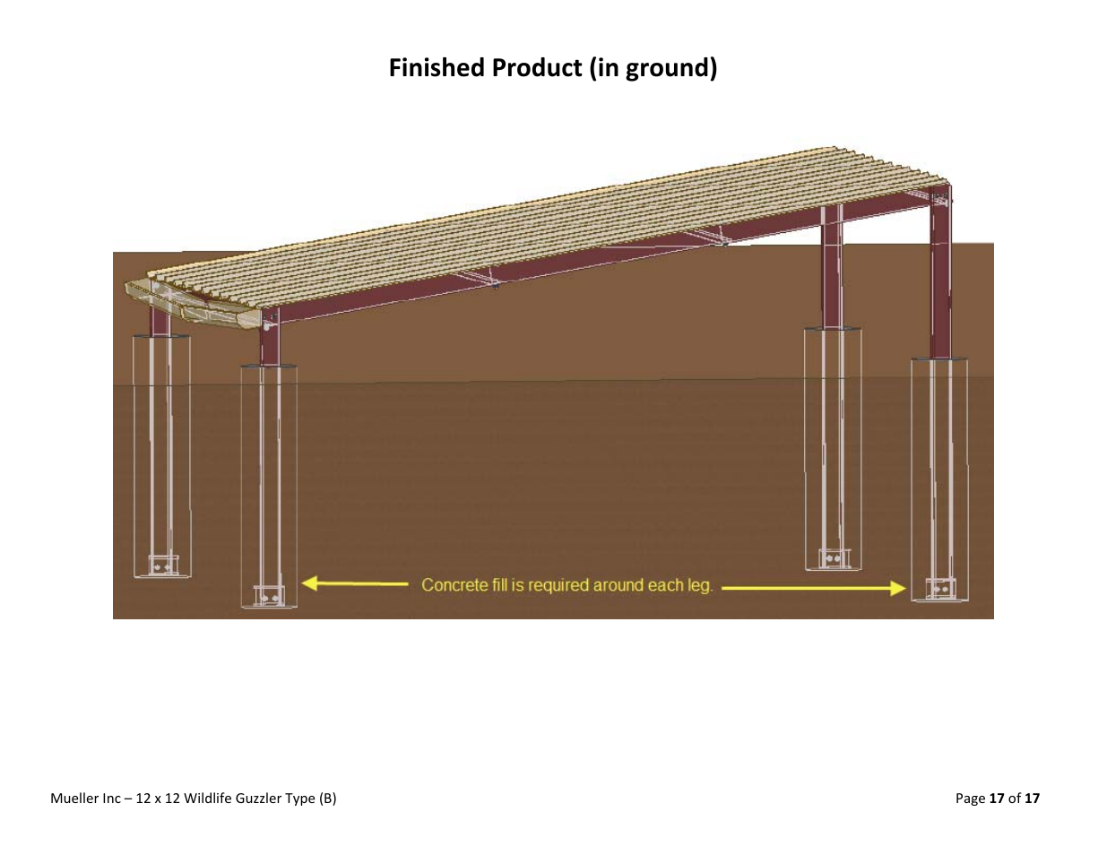 Finished product (in ground) | Mueller Wildlife Guzzler User Manual | Page 17 / 17