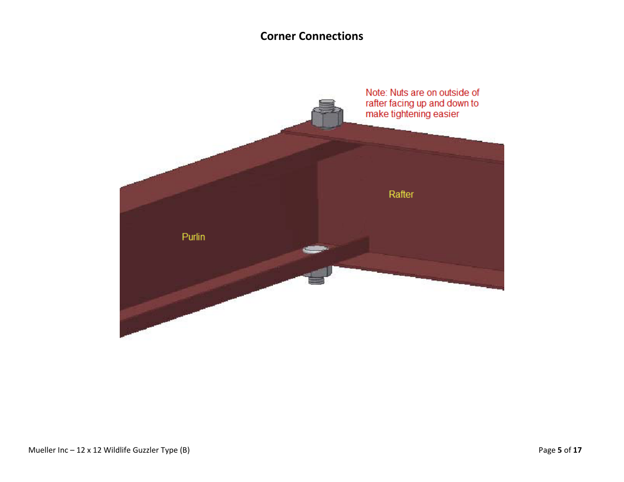 Corner connections | Mueller Wildlife Guzzler User Manual | Page 5 / 17