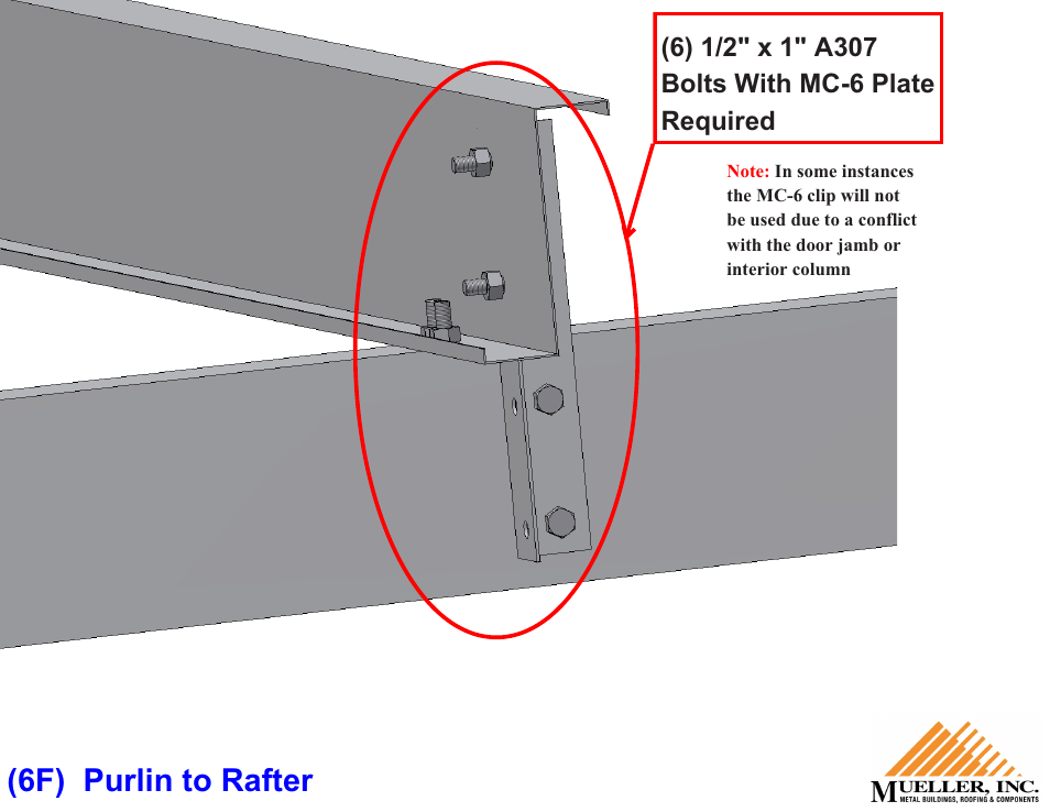6f) purlin to rafter | Mueller Cold Form Endwall User Manual | Page 8 / 11
