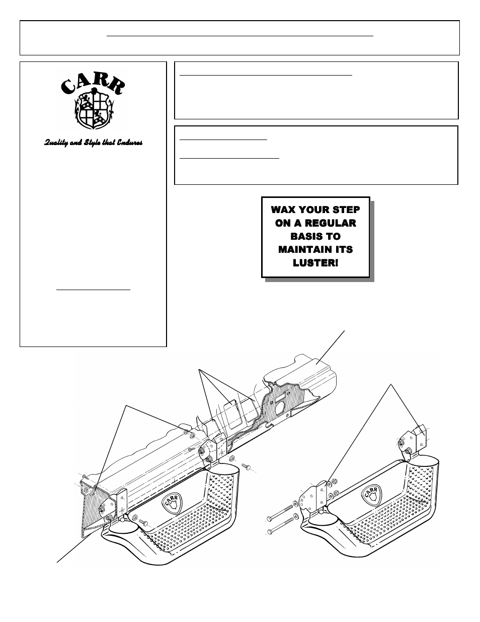 CARR 147101 GX2 Multi-Mount User Manual | 2 pages