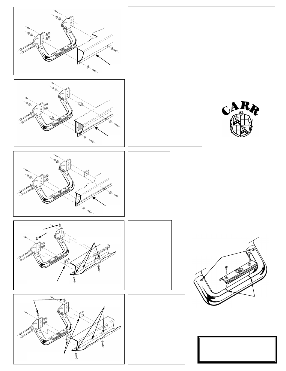 CARR 301811 HD 18” Tube Step User Manual | 4 pages