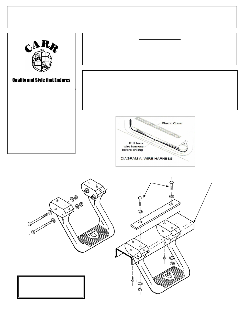 CARR 102524 Hoop II Multi-Mount Step User Manual | 2 pages