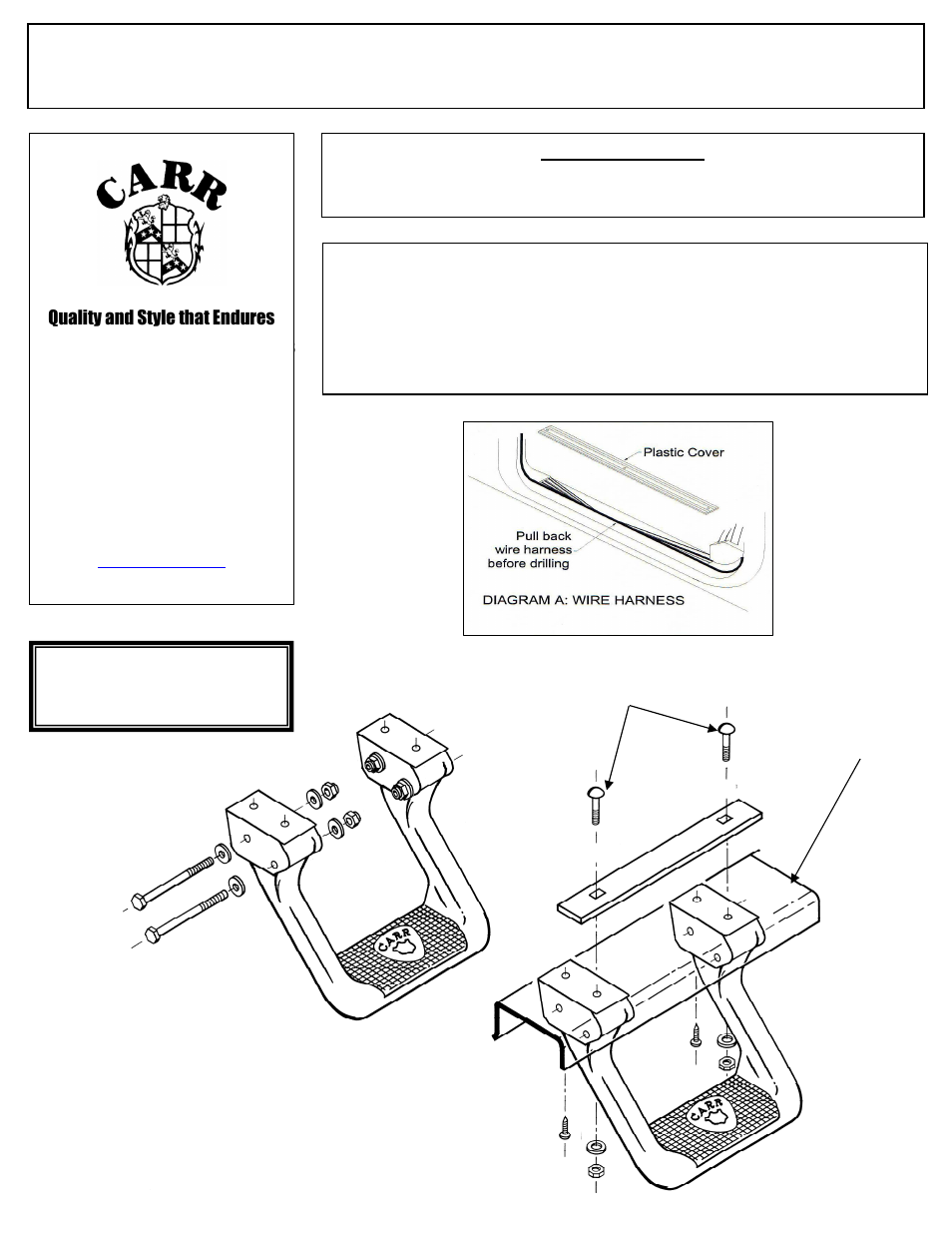 CARR 102554 Hoop II Multi-Mount Step User Manual | 2 pages