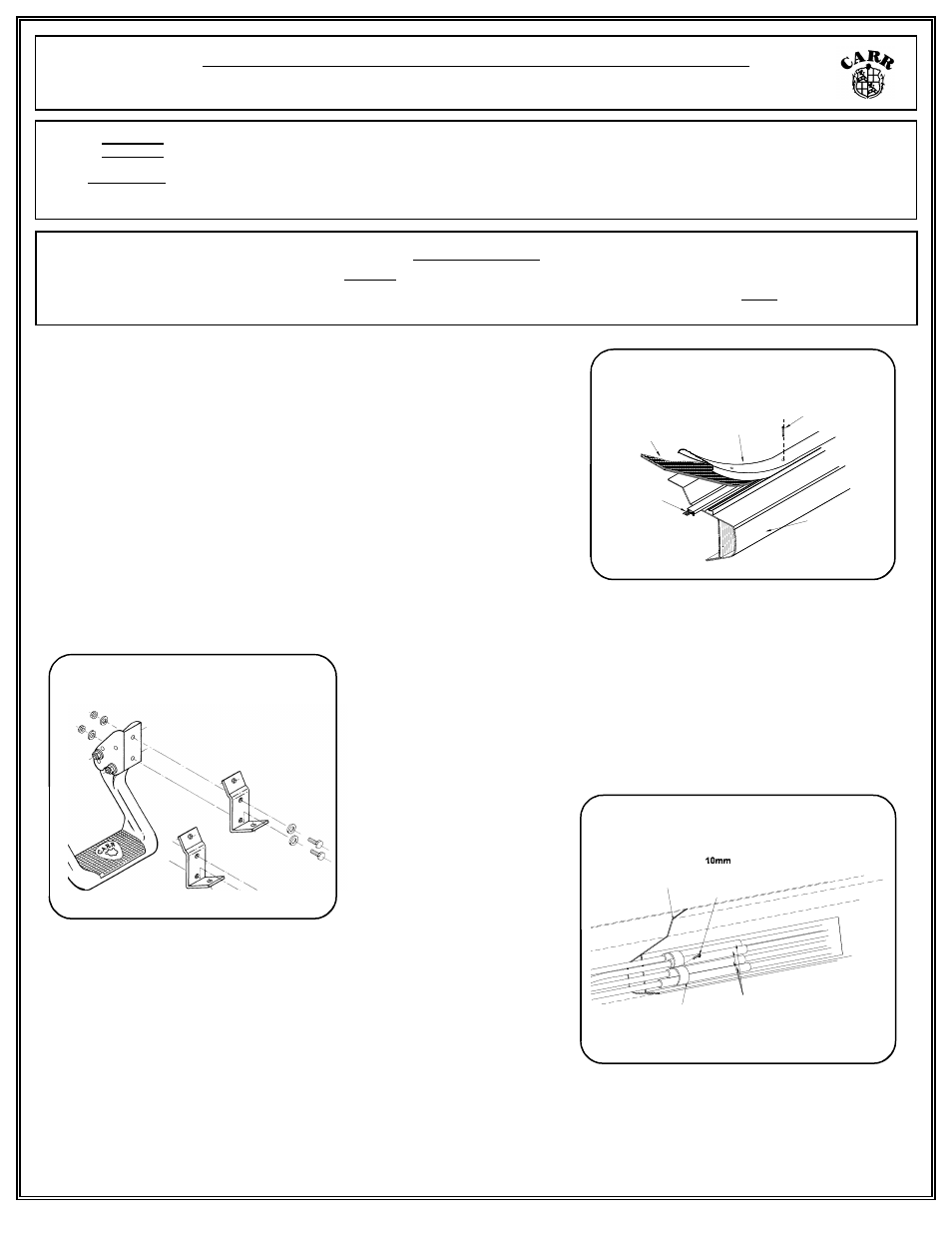 Diagram 1 diagram 2, Diagram 3 | CARR 102564 Hoop II Multi-Mount Step User Manual | Page 2 / 4