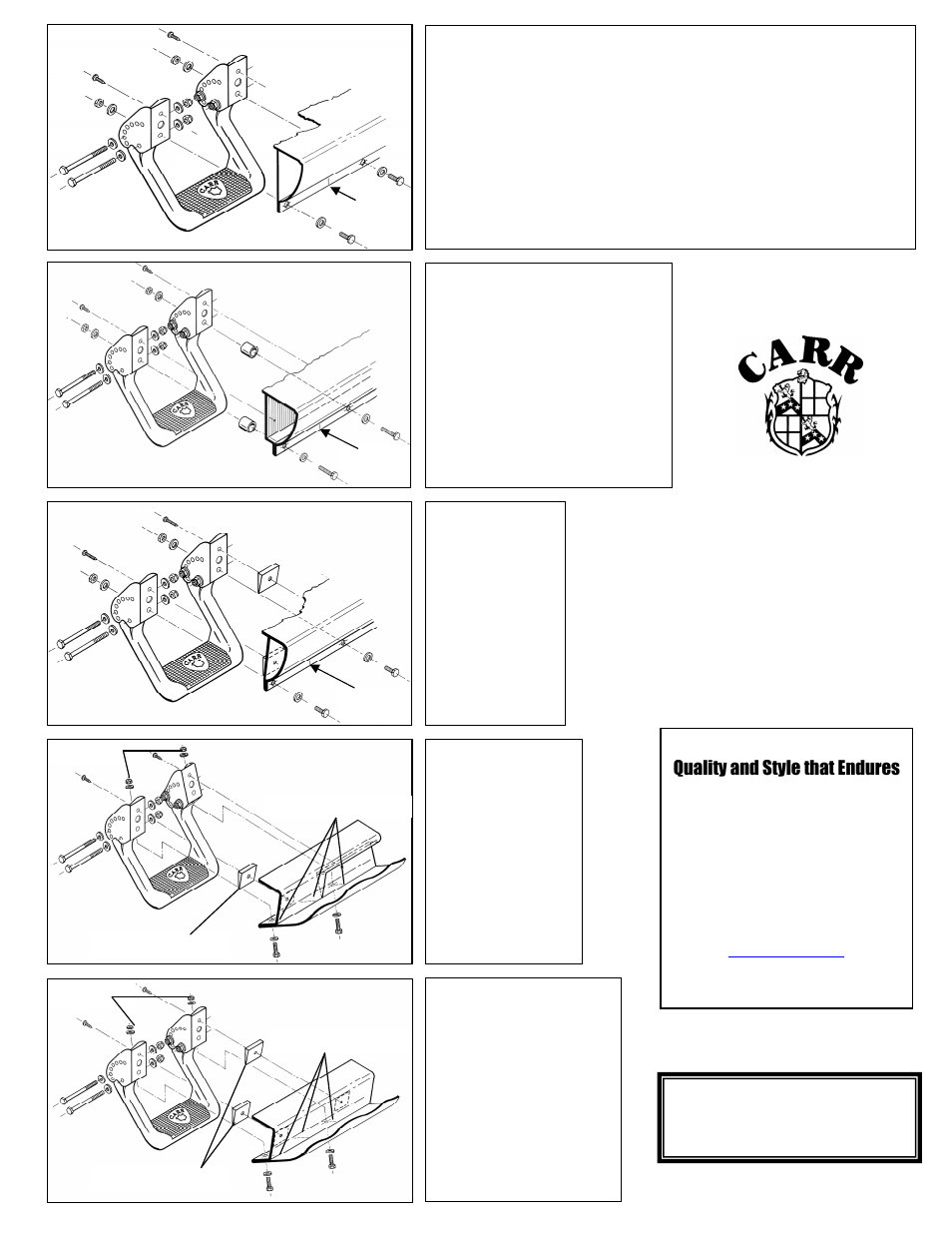 CARR 103994 Hoop II Multi-Mount Step User Manual | 4 pages