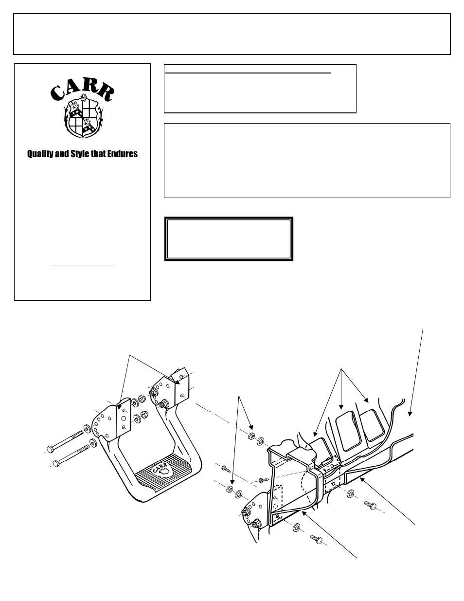 CARR 104814 Hoop II Multi-Mount Step User Manual | 2 pages