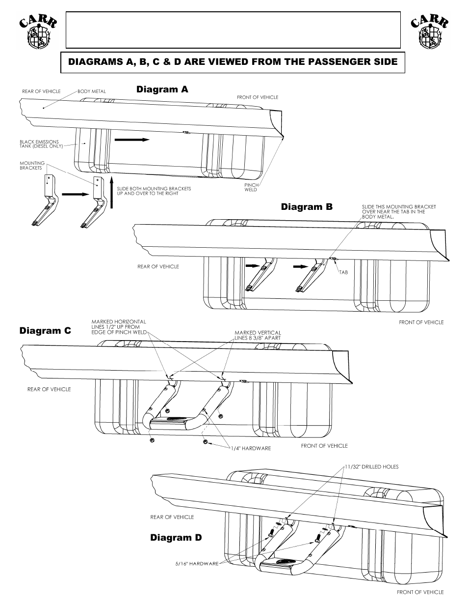 CARR 106334 Hoop II Multi-Mount Step User Manual | 2 pages