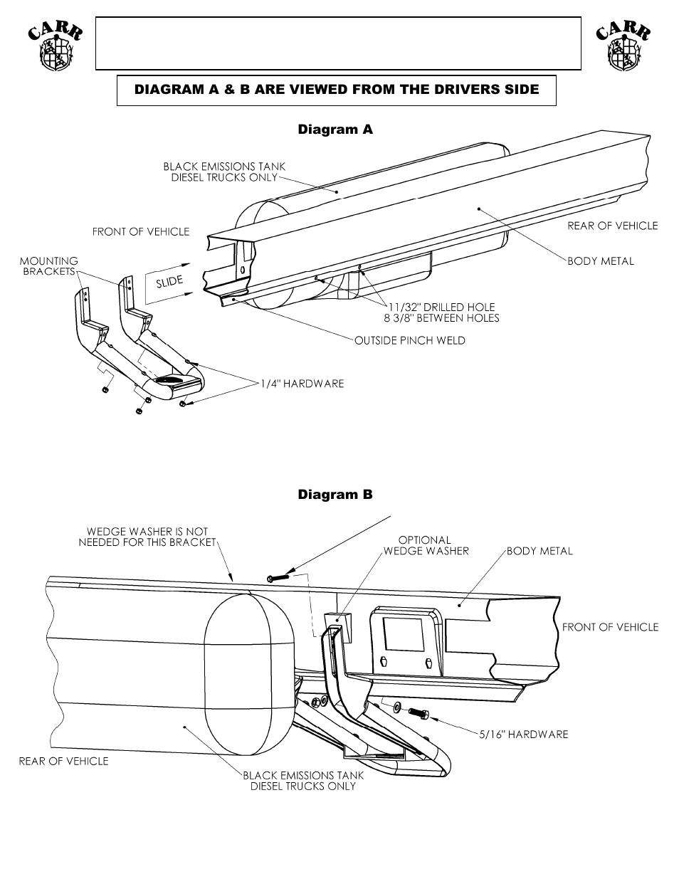 CARR 107444 Hoop II Multi-Mount Step User Manual | 2 pages
