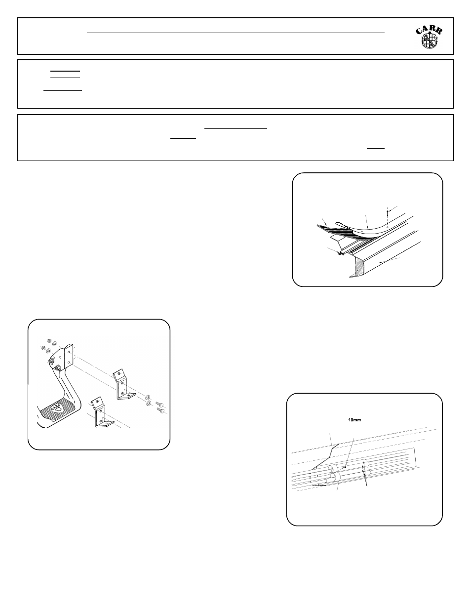 Diagram 1 diagram 2, Diagram 3 | CARR 120164 Super Hoop Multi-Mount Step User Manual | Page 2 / 4