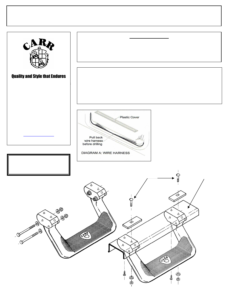 CARR 120254 Super Hoop Multi-Mount Step User Manual | 2 pages