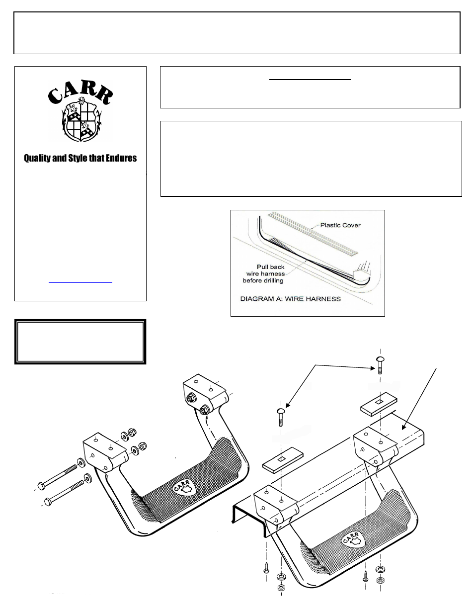 CARR 120554 Super Hoop Multi-Mount Step User Manual | 2 pages