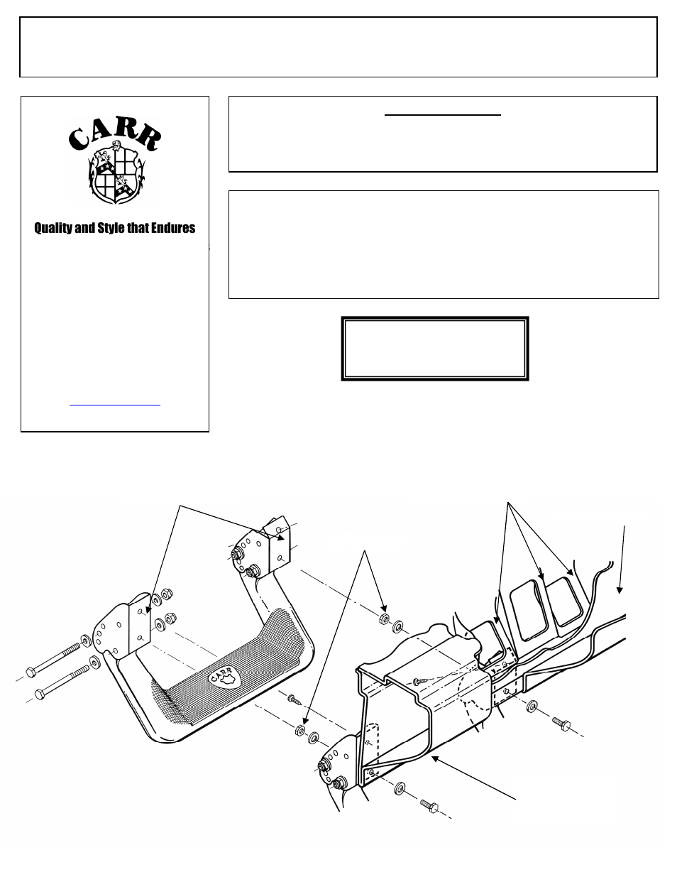 CARR 124874 Super Hoop Multi-Mount Step User Manual | 2 pages