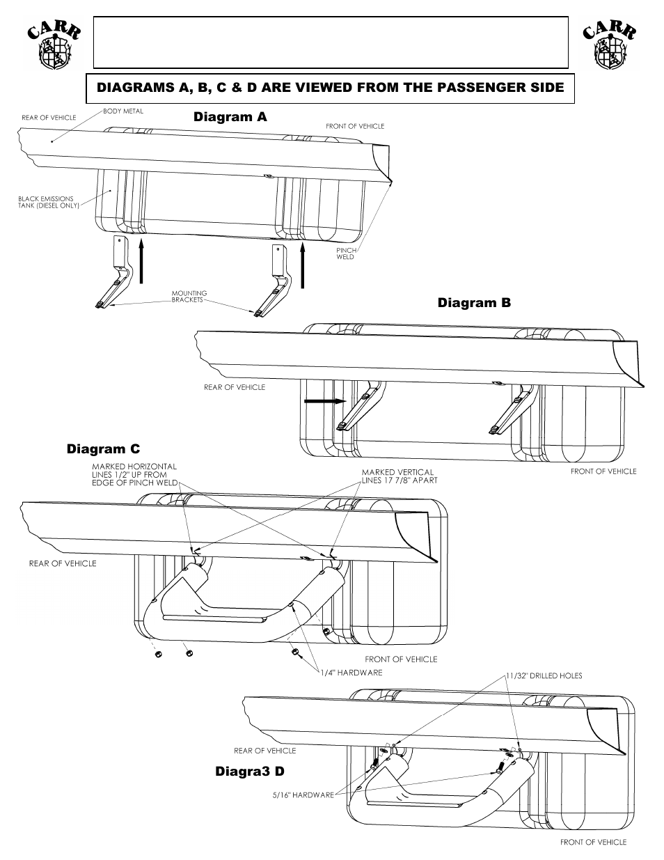 CARR 126334 Super Hoop Multi-Mount Step User Manual | 2 pages