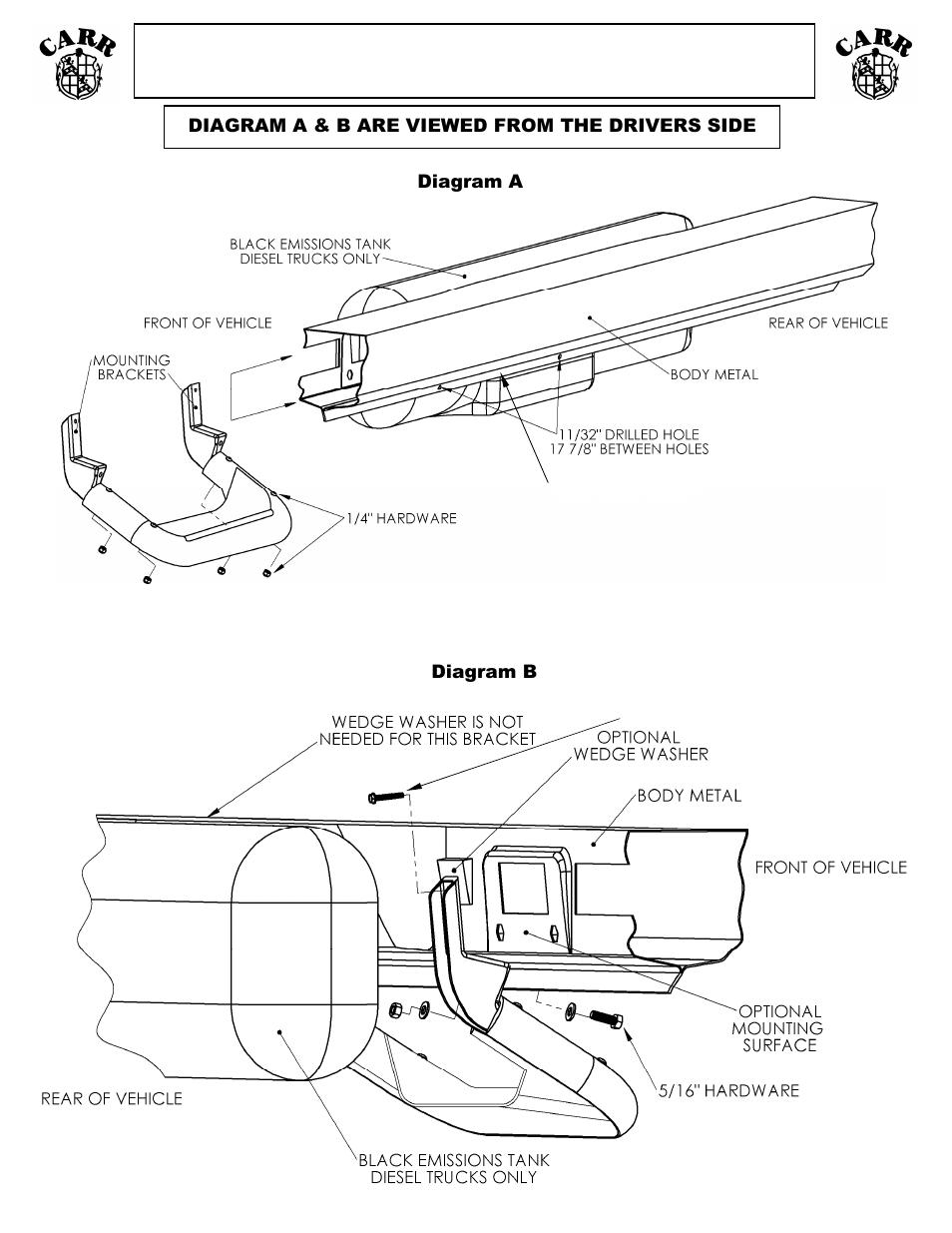CARR 127444 Super Hoop Multi-Mount Step User Manual | 2 pages