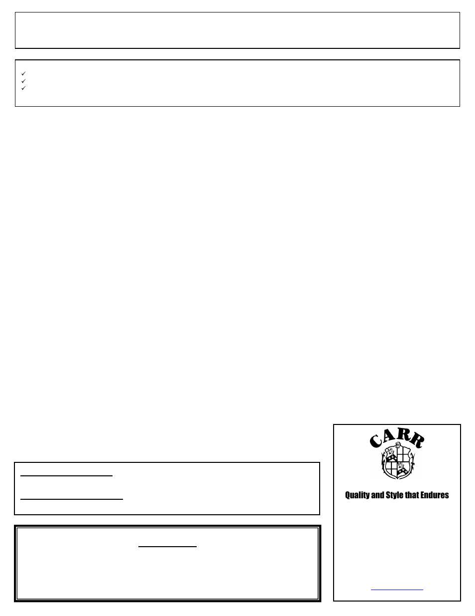 CARR 167304 Light Wing User Manual | 1 page