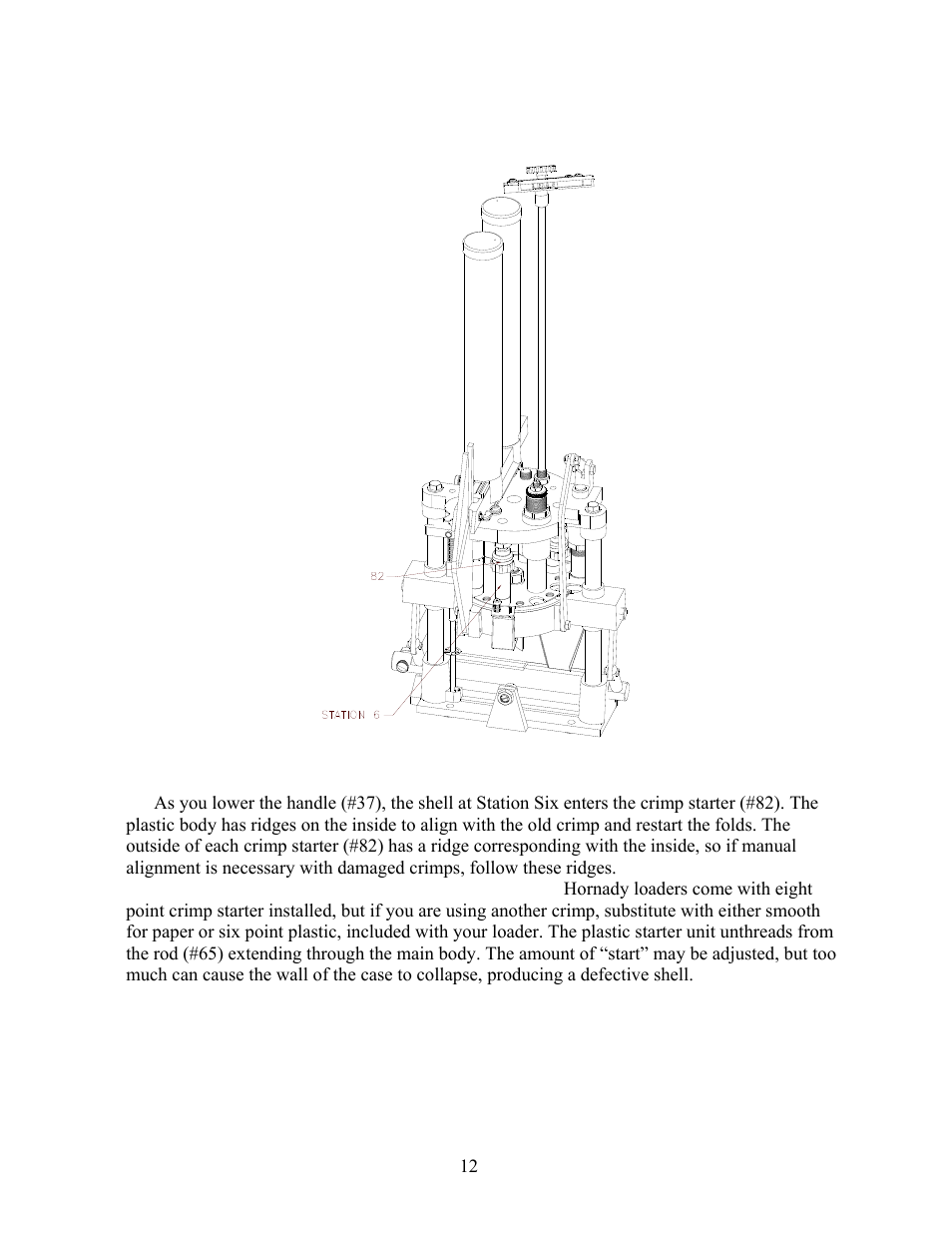 Step 7: station six (crimp start) | Hornady 366 AP Loader User Manual | Page 12 / 23