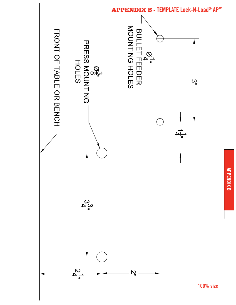 Appendix b - template lock-n-load | Hornady Lock-N-Load Ammo Plant User Manual | Page 55 / 56