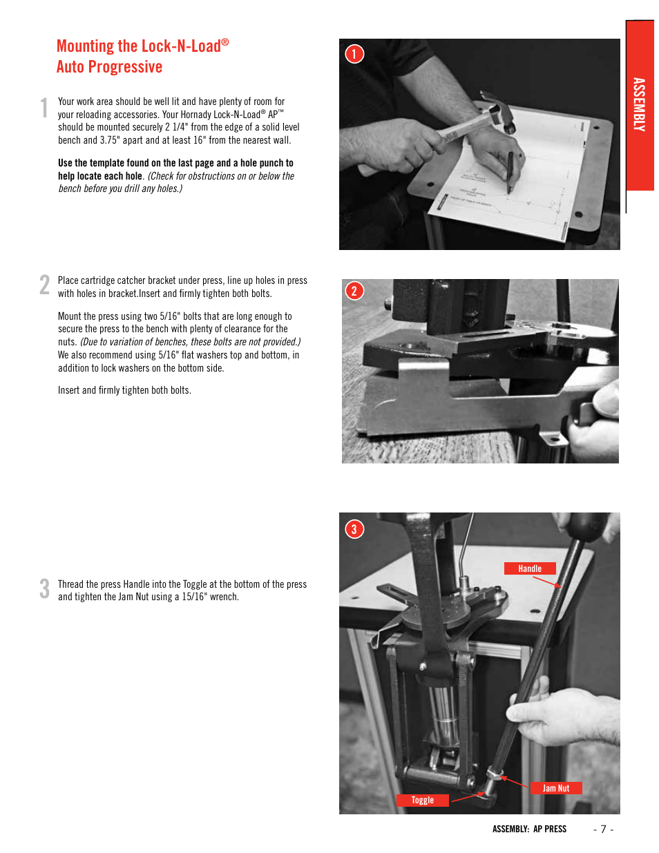 Mounting the lock-n-load, Auto progressive | Hornady Lock-N-Load Ammo Plant User Manual | Page 7 / 56