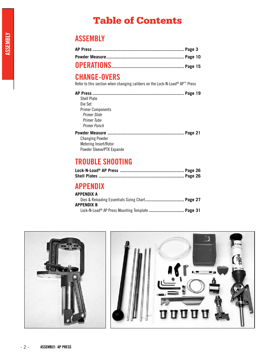Hornady Lock-N-Load AP User Manual | Page 2 / 32