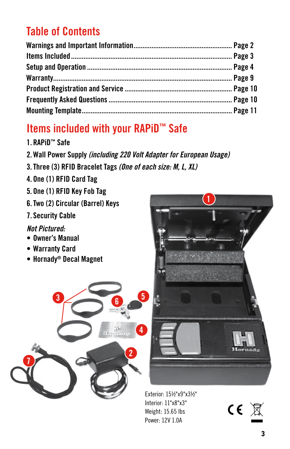 Hornady RAPid Safe User Manual | Page 3 / 12