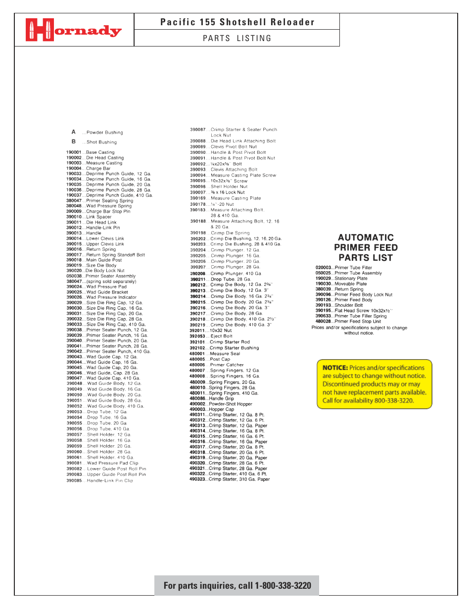Hornady 155 Shotshell Reloader User Manual | Page 5 / 7