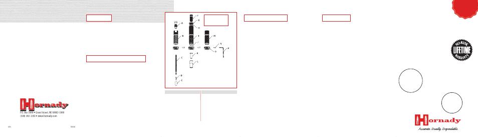 Hornady New Dimension Custom Grade Dies User Manual | Page 12 / 12