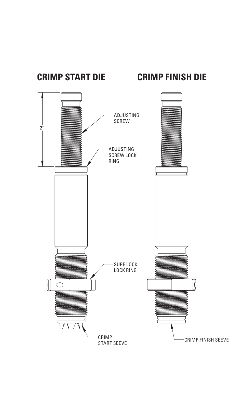 Crimp finish die crimp start die | Hornady Universal Blank Dies User Manual | Page 5 / 6