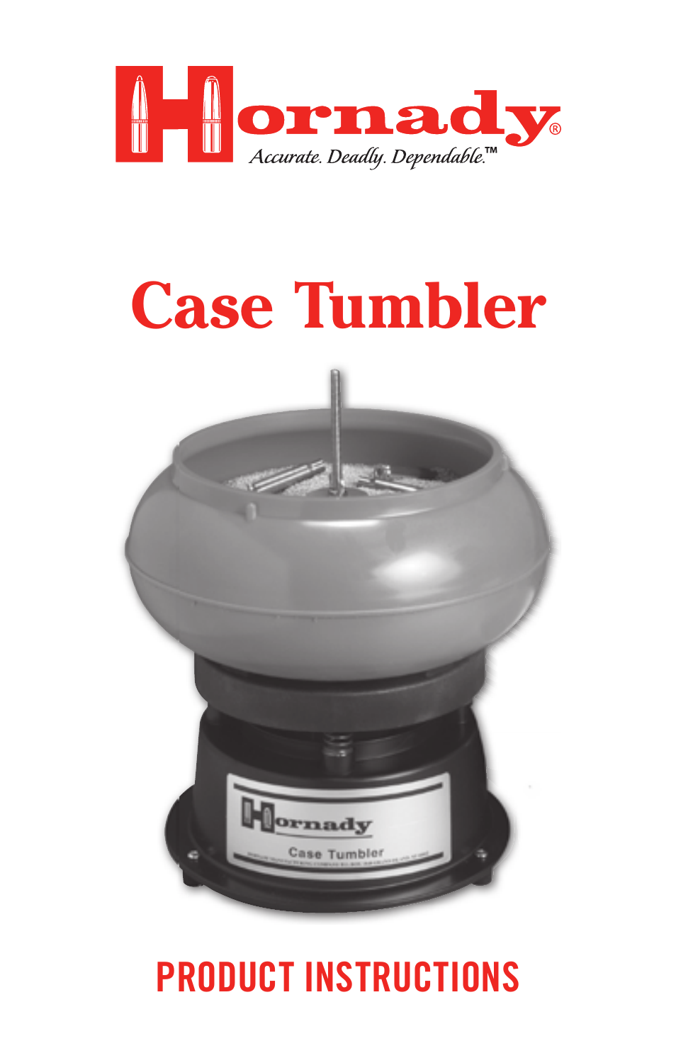 Hornady Case Tumbler User Manual | 8 pages