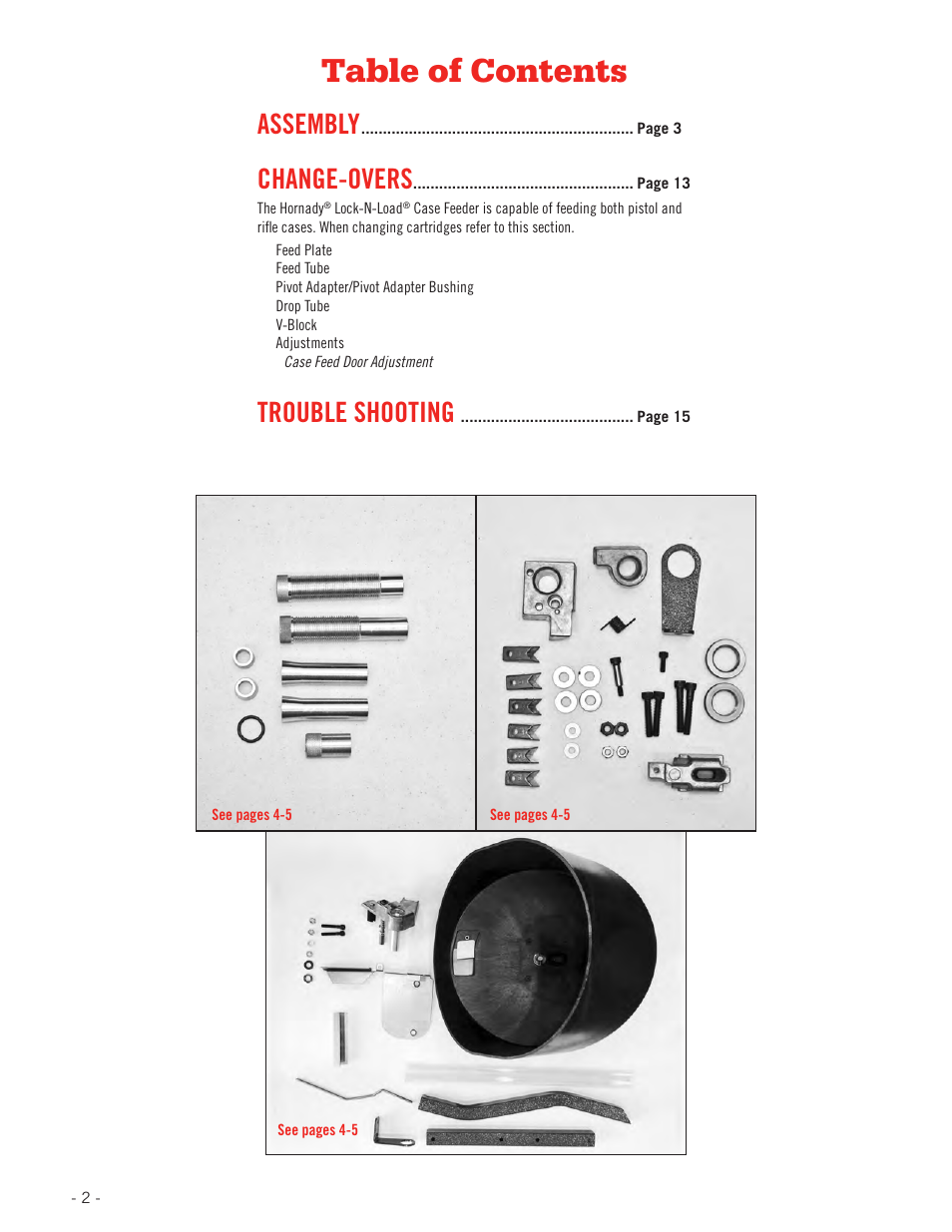 Hornady Lock-N-Load Case Feeder User Manual | Page 2 / 20