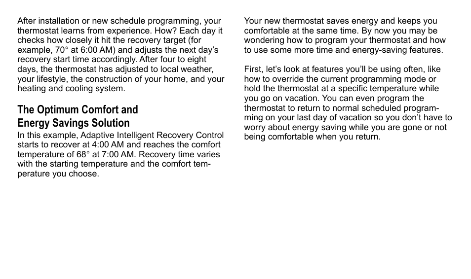 The optimum comfort and energy savings solution | American Standard ASYSTAT500C User Manual | Page 13 / 68