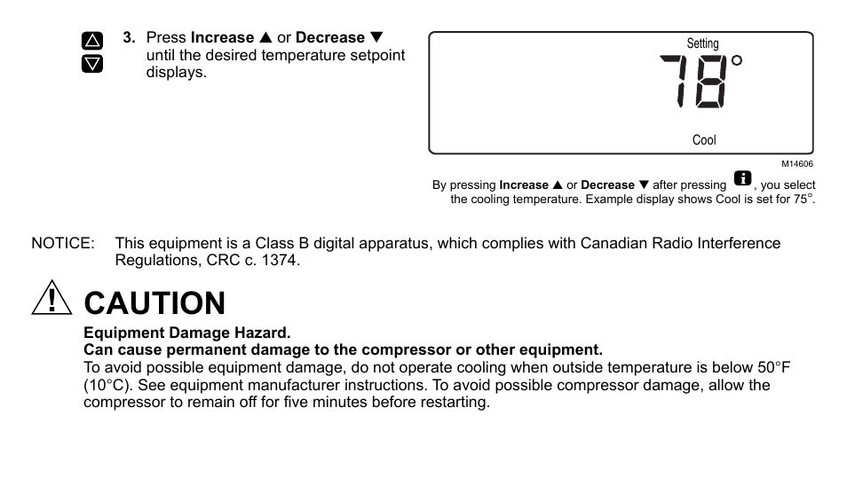 Caution | American Standard ASYSTAT500C User Manual | Page 59 / 68