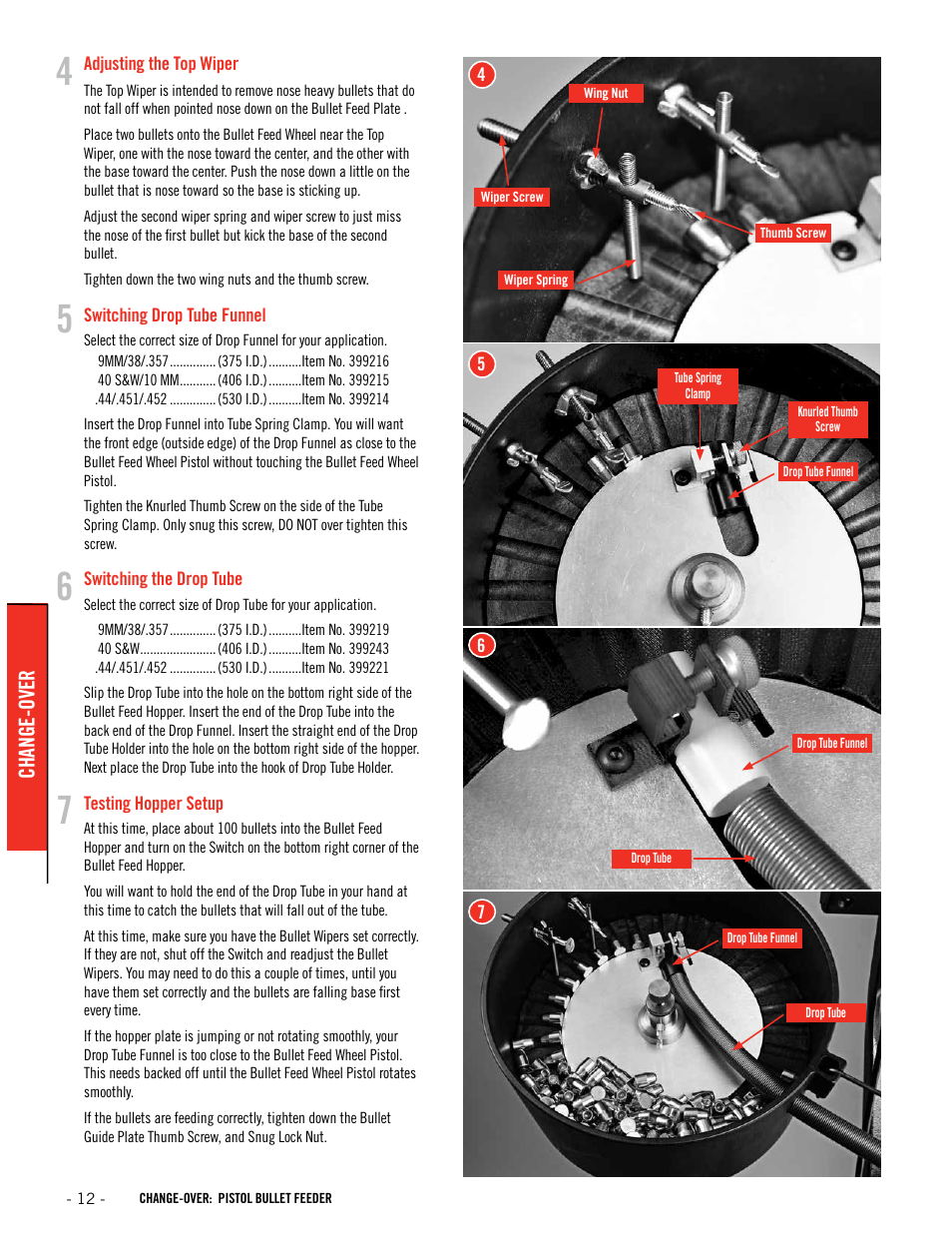 Hornady Lock-N-Load Pistol Bullet Feeder User Manual | Page 12 / 16