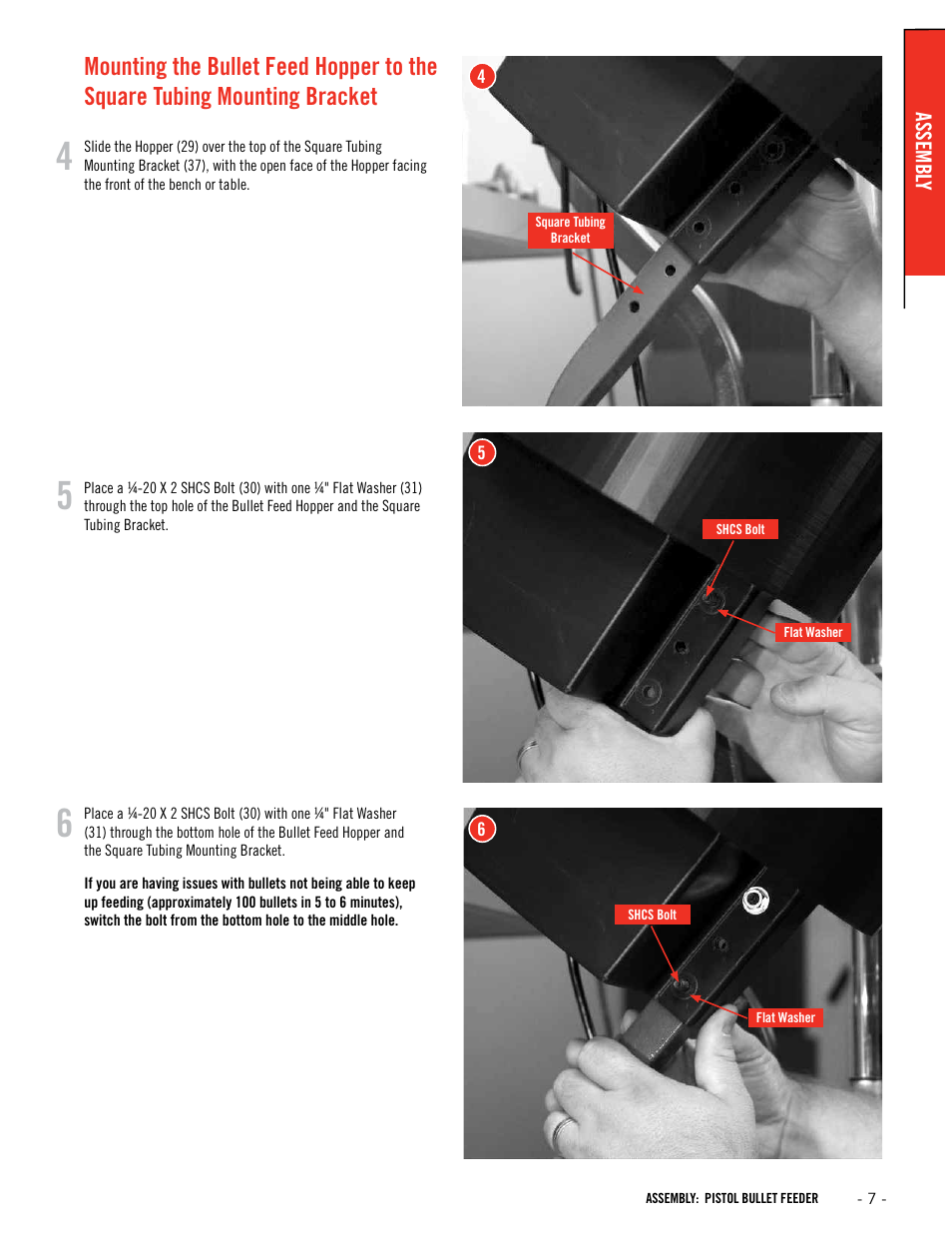 Hornady Lock-N-Load Pistol Bullet Feeder User Manual | Page 7 / 16
