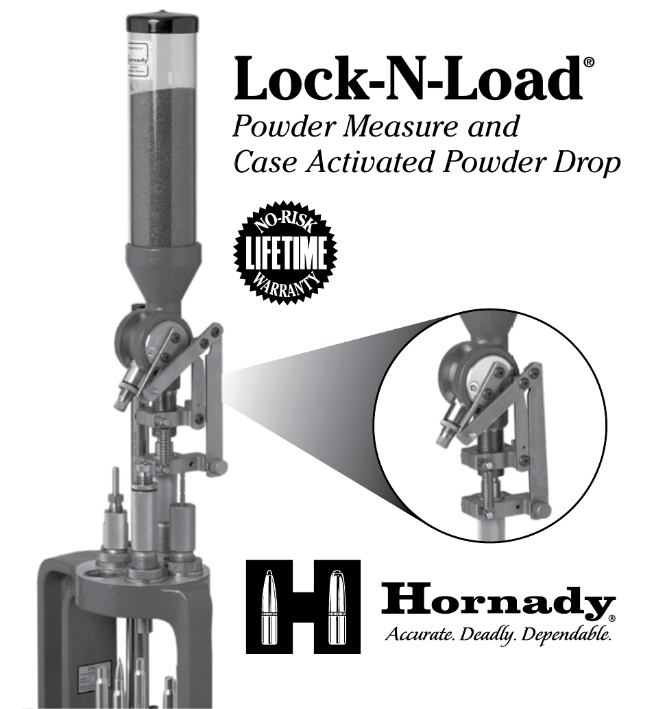 Hornady Lock-N-Load Powder Measure with Case-Activated Powder Drop User Manual | 20 pages